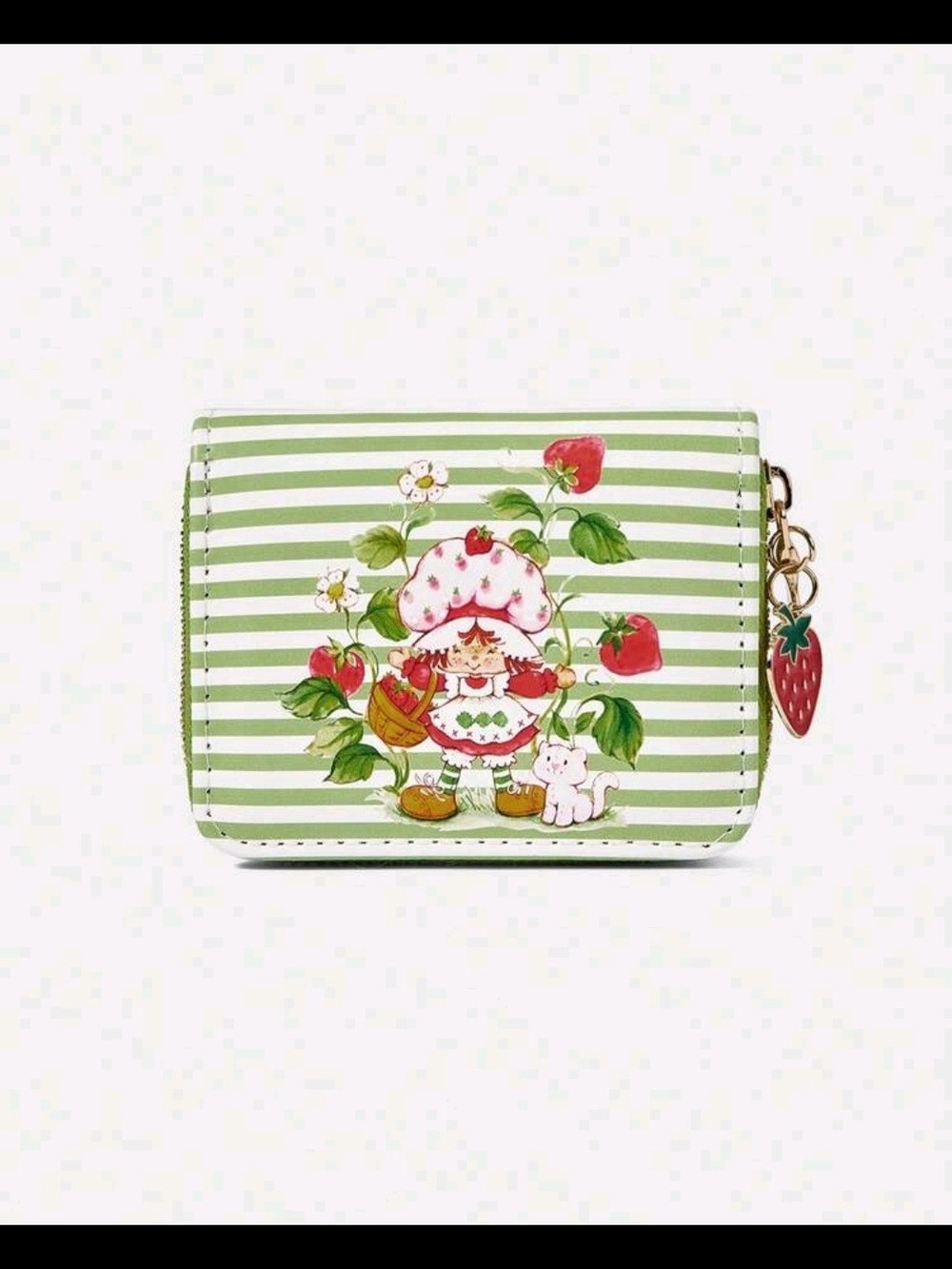Green Striped Strawberry Shortcake Character Wallet